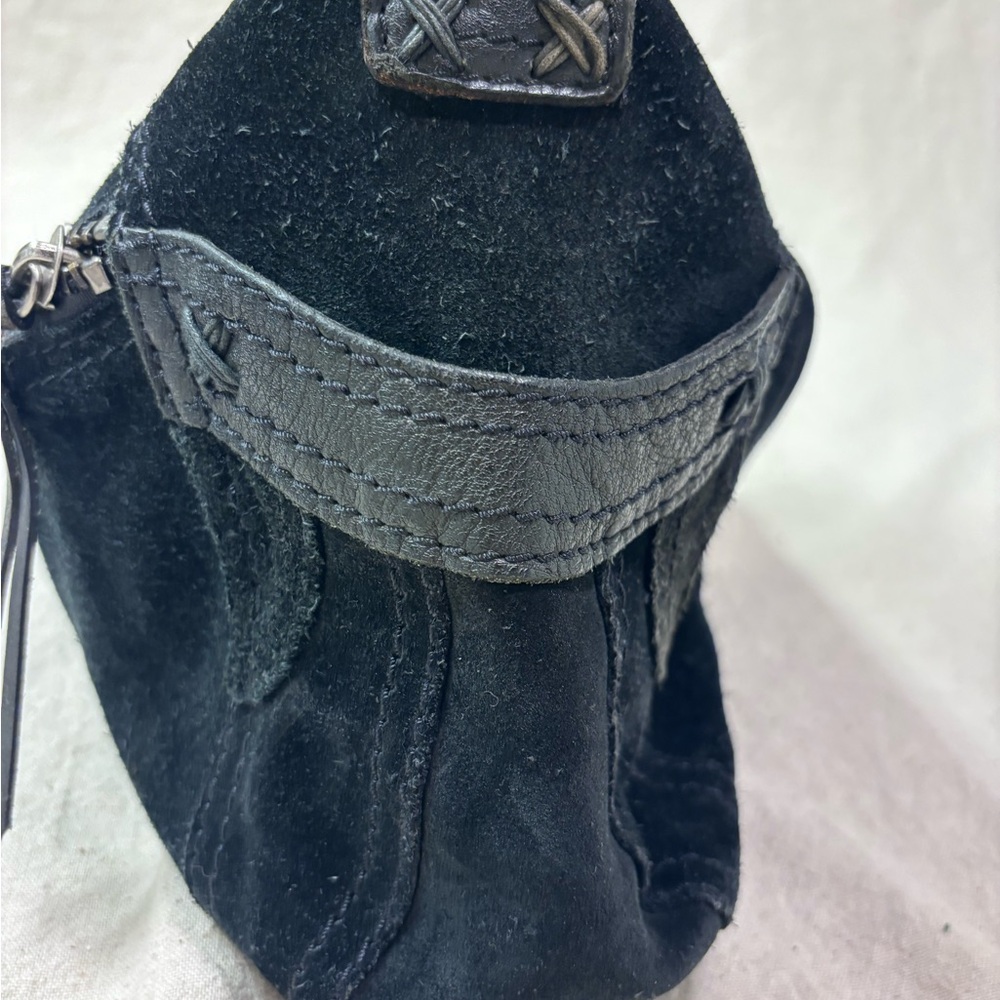 Lucky Brand Black Suede Shoulder Bag - Picture 10 of 13